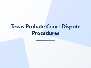 Texas Probate Court Dispute Resolution Methods